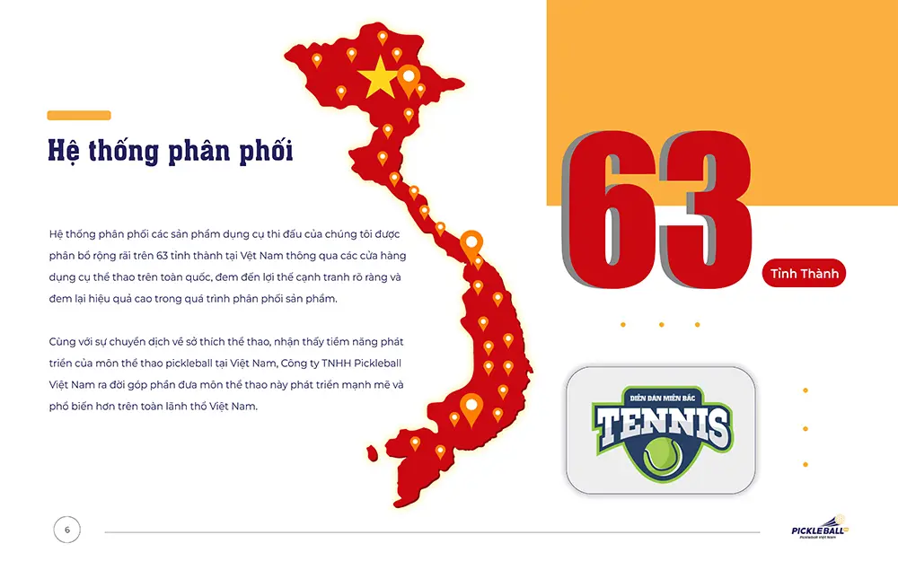 Hệ thống phân phối Pickleball tại Việt Nam