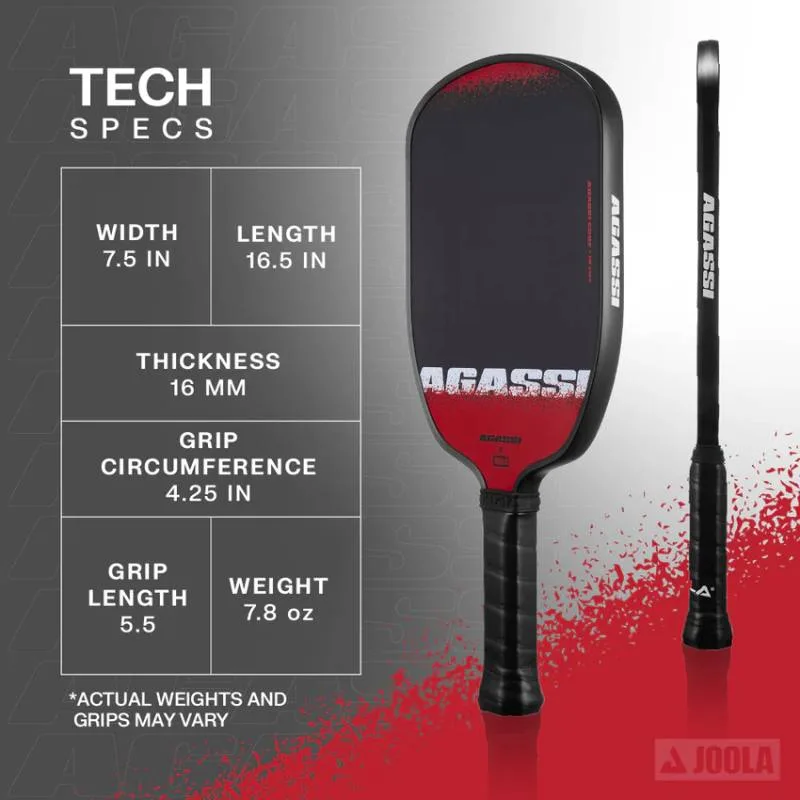 Vợt pickleball Joola Agassi Edge 16mm chính hãng - hình ảnh 2