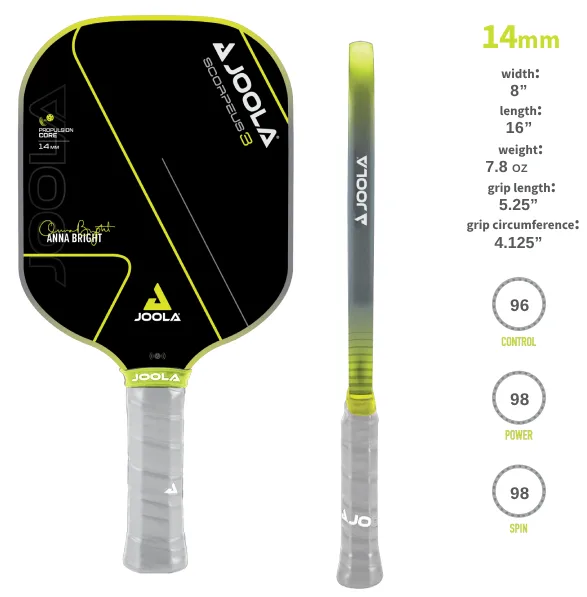 Joola Anna Bright Scorpeus 3 14mm – thông số chính