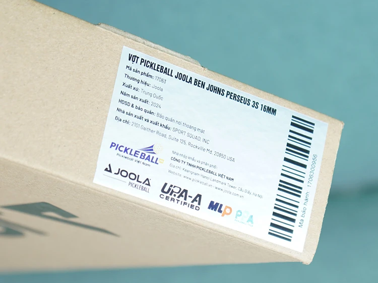 Tem phụ thông tin nhập khẩu chính hãng được thiết kế riêng bởi Pickleball Việt Nam