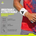 Phụ kiện Pickleball JOOLA tay Trinity Wristband (White, 2 Pack) — ảnh 3