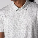 Áo Polo Pickleball JOOLA nam Club Printed Safari Leopard - White — ảnh 2