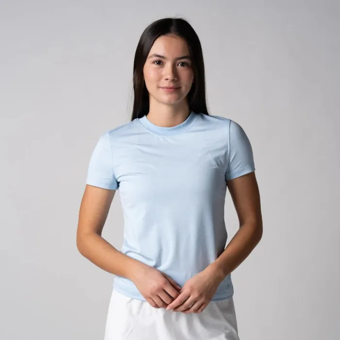 Áo thun Pickleball JOOLA nữ Club Blue Breeze Heather