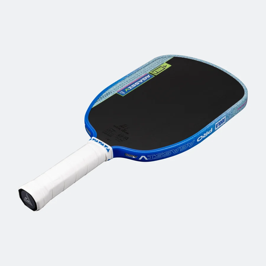 Vợt JOOLA Agassi Pro V Andre Agassi Washed Indigo bản 16mm nhìn nghiêng trên nền trắng