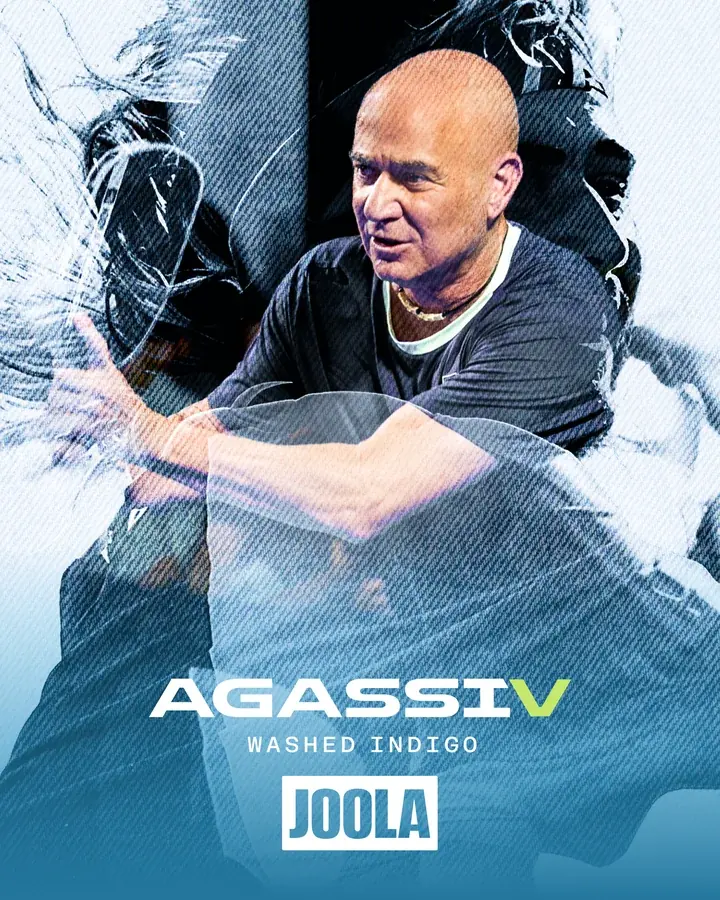 Andre Agassi trong bộ ảnh giới thiệu dòng vợt mang tên ông