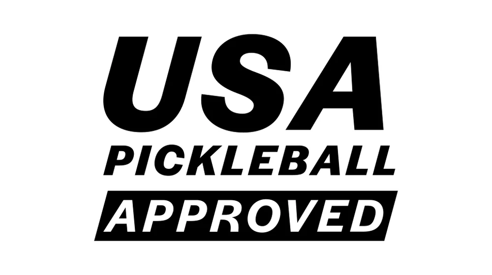 Biểu tượng USA Pickleball Approved dạng đen trắng theo bộ nhận diện kỹ thuật của JOOLA