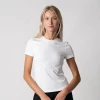 Women's Club Short Sleeve Crew Neck White