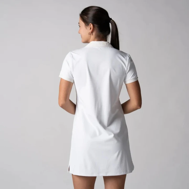 Women's Club Novelty Polo Dress White